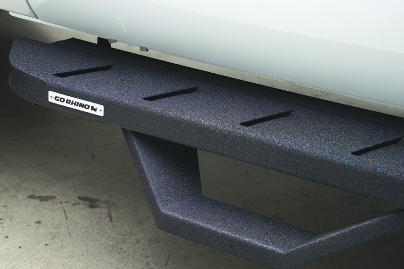 Ford F-250 Running Boards - Go Rhino - RB10 with Drop Steps - Textured Black - `99-`16